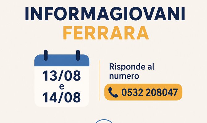 Servizio telefonico attivo il 13 e 14 agosto 