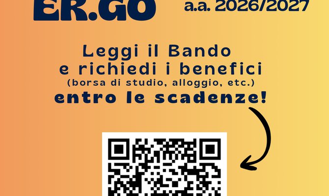 BANDO ER.GO ED APERTURA DOMANDA ONLINE