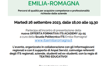 Evento  ITS online (e in presenza a Parma) -  26 settembre alle 18.00. 