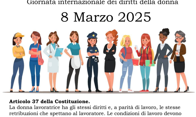 Calendario di respiro provinciale sulle iniziative legate alla ricorrenza dell'8 Marzo "Giornata Internazionale per i Diritti della donna