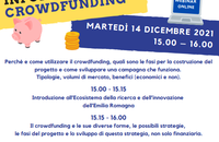 INCONTRO INFORMATIVO SUL CROWDFUNDING - WEBINAR ONLINE