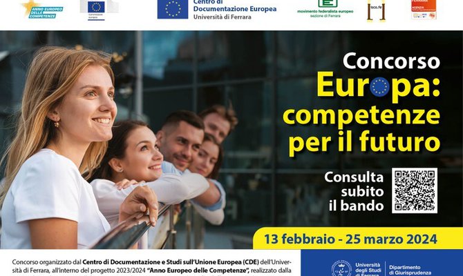 Centro di Documentazione e Studi sull’Unione europea di Unife: al via il Concorso “Europa: competenze per il futuro”
