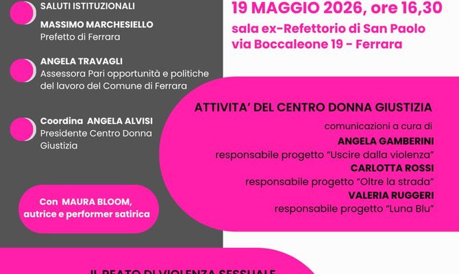 FUORI DALLA VIOLENZA, DALLA CONSAPEVOLEZZA ALL'AZIONE - CENTRO DONNA GIUSTIZIA