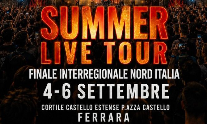 Musica al Castello Estense: Mauro Repetto e i talenti di Sanremo Rock dal 4 al 6 settembre