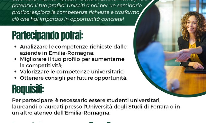 Operazione Unife TalentLink - Seminari per studenti